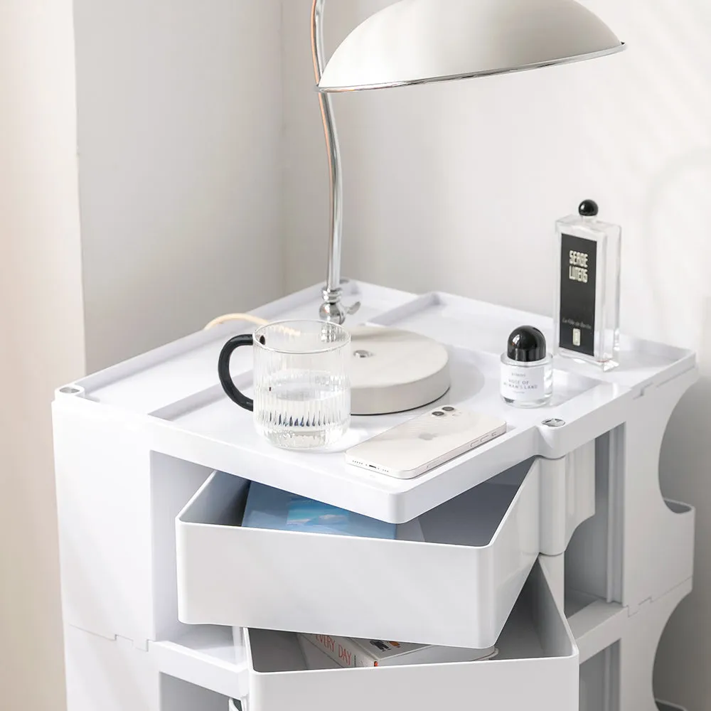 ArtissIn Replica Boby Trolley Storage Drawer Cart Shelf Mobile 5 Tier White