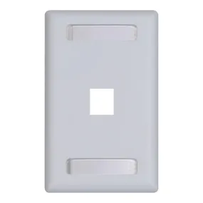 Modular Keystone Faceplate, ID Window, 1 Port, White